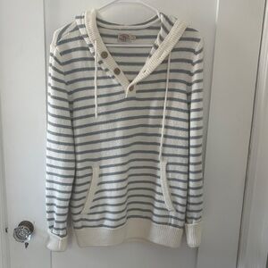 Faherty Striped Hoodie Sweater